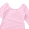 Moily Kids Girls Turtle Neck Long Sleeve Solid Color Gymnastics Leotard Ballet Dance Unitard Sports Top U-Pink 7-8 view 3