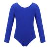 Moily Kids Girls Turtle Neck Long Sleeve Solid Color Gymnastics Leotard Ballet Dance Unitard Sports Top U-Dark Blue 5-6 view 1