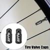 X AUTOHAUX 2pcs Aluminum Alloy Valve Caps French Type Valve Tire Dust Covers for Bicycle Mountain Bike Road Bike MTB Black view 2