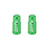X AUTOHAUX 2pcs Aluminum Alloy Valve Caps French Type Valve Tire Dust Covers for Bicycle Mountain Bike Road Bike MTB Green view 1
