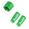 X AUTOHAUX 2pcs Aluminum Alloy Valve Caps French Type Valve Tire Dust Covers for Bicycle Mountain Bike Road Bike MTB Green view 4