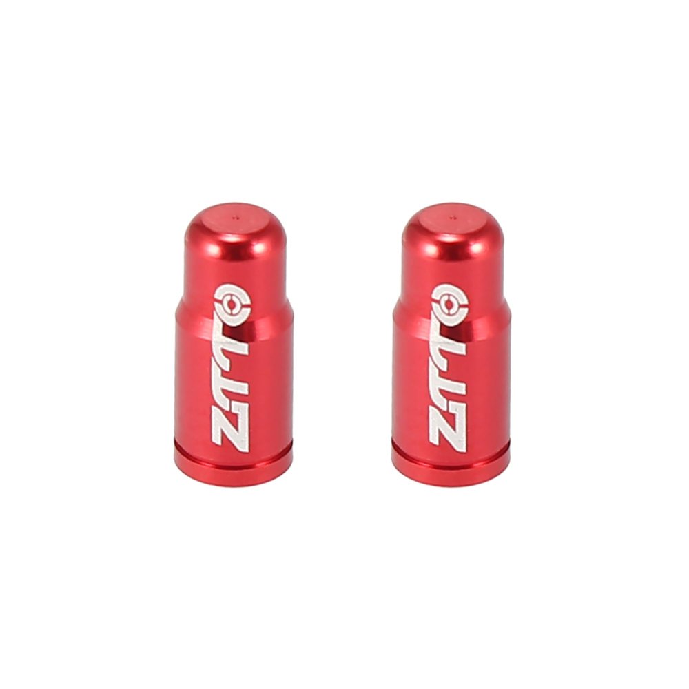 X AUTOHAUX 2pcs Aluminum Alloy Valve Caps French Type Valve Tire Dust Covers for Bicycle Mountain Bike Road Bike MTB Red