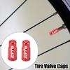 X AUTOHAUX 2pcs Aluminum Alloy Valve Caps French Type Valve Tire Dust Covers for Bicycle Mountain Bike Road Bike MTB Red view 2