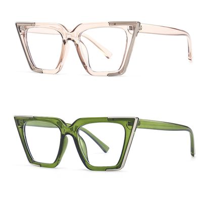 bullabulling Retro Cat Eye Blue Light Blocking Glasses for Women Ladies Eyewear (light pink/green, 1.75)