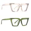 bullabulling Retro Cat Eye Blue Light Blocking Glasses for Women Ladies Eyewear (light pink/green, 1.75) view 3
