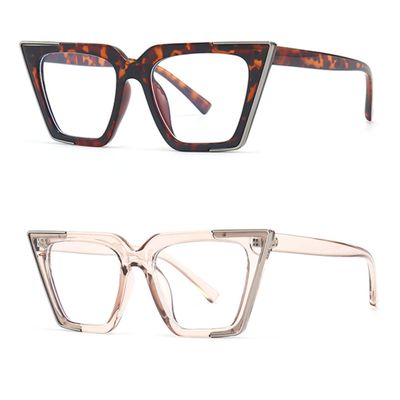 bullabulling Retro Cat Eye Blue Light Blocking Glasses for Women Ladies Eyewear (leopard/light pink, 1.75)