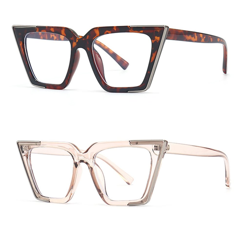 bullabulling Retro Cat Eye Blue Light Blocking Glasses for Women Ladies Eyewear (leopard/light pink, 1.75)