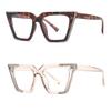 bullabulling Retro Cat Eye Blue Light Blocking Glasses for Women Ladies Eyewear (leopard/light pink, 1.75) view 1
