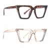 bullabulling Retro Cat Eye Blue Light Blocking Glasses for Women Ladies Eyewear (leopard/light pink, 1.75) view 3