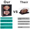 COMSREV 2 Football Case Display Case Wall Mount Full Size Wooden Football Box Memorabilia w/98% UV Acrylic Door Holder Transparent Signed Protective ShelfBlack view 2