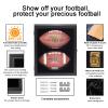 COMSREV 2 Football Case Display Case Wall Mount Full Size Wooden Football Box Memorabilia w/98% UV Acrylic Door Holder Transparent Signed Protective ShelfBlack view 3
