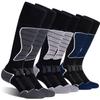 CS CELERSPORT 3 Pack Wool Ski Socks for Men and Women Skiing, Snowboarding, Cold Weather, Winter Performance Socks, Dark Grey+Light Grey+Blue, X-Large view 1