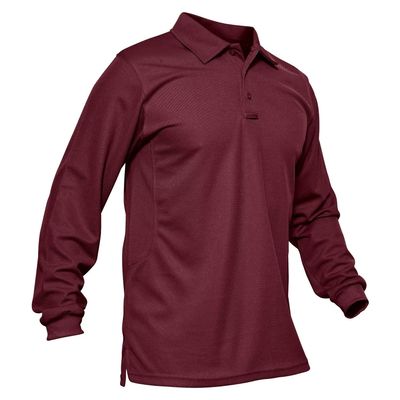 MAGCOMSEN Work Shirts for Men Golf Shirts Polo Shirts for Men T Shirts Fishing Shirts Casual Shirts Quick Dry Shirts Summer Shirts Golf Polo Shirts for Men Wine Red