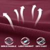 MAGCOMSEN Work Shirts for Men Golf Shirts Polo Shirts for Men T Shirts Fishing Shirts Casual Shirts Quick Dry Shirts Summer Shirts Golf Polo Shirts for Men Wine Red view 3