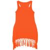 pinziko Women's Summer Beach Dress Bikini Cover Up Casual Vacation Short Dresses Orange view 3