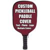 iPrint Custom Pickle Ball Paddles Cover with Your Image Photo Text or Logo, Personalized Paddles Covers Sleeves Fits Most Rackets, 8.26 x 11.61 inch, Dark Red view 2