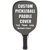 iPrint Custom Pickle Ball Paddles Cover with Your Image Photo Text or Logo, Personalized Paddles Covers Sleeves Fits Most Rackets, 8.26 x 11.61 inch, Charcoal view 2