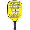 iPrint Custom Pickle Ball Paddles Cover with Your Image Photo Text or Logo, Personalized Paddles Covers Sleeves Fits Most Rackets, 8.26 x 11.61 inch, Yellow view 2