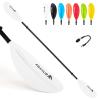 Abahub Kayak Paddle, 95 Inch Kayaking Oars for Boating, Canoeing with Extra Paddle Leash, Aluminum Alloy Shaft White Plastic Blade view 1