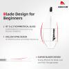 Abahub Kayak Paddle, 95 Inch Kayaking Oars for Boating, Canoeing with Extra Paddle Leash, Aluminum Alloy Shaft White Plastic Blade view 3