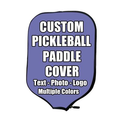 iPrint Custom Pickle Ball Paddles Cover with Your Image Photo Text or Logo, Personalized Paddles Covers Sleeves Fits Most Rackets, 8.26 x 11.61 inch, Violet