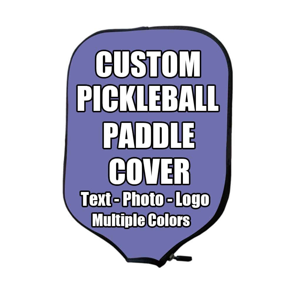iPrint Custom Pickle Ball Paddles Cover with Your Image Photo Text or Logo, Personalized Paddles Covers Sleeves Fits Most Rackets, 8.26 x 11.61 inch, Violet