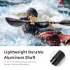 Abahub 1 x Kayak Paddles, 95 Inch Kayaking Oars for Boating, Canoeing with Extra Paddle Leash, Aluminum Alloy Shaft Black Plastic Blade view 2