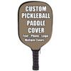 iPrint Custom Pickle Ball Paddles Cover with Your Image Photo Text or Logo, Personalized Paddles Covers Sleeves Fits Most Rackets, 8.26 x 11.61 inch, Brown Savana view 2