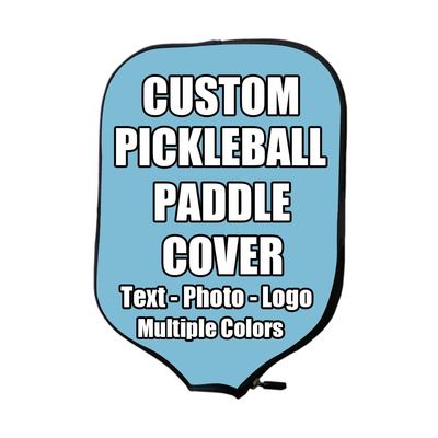 iPrint Custom Pickle Ball Paddles Cover with Your Image Photo Text or Logo, Personalized Paddles Covers Sleeves Fits Most Rackets, 8.26 x 11.61 inch, Sky Blue