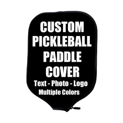 iPrint Custom Pickle Ball Paddles Cover with Your Image Photo Text or Logo, Personalized Paddles Covers Sleeves Fits Most Rackets, 8.26 x 11.61 inch, Black