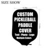 iPrint Custom Pickle Ball Paddles Cover with Your Image Photo Text or Logo, Personalized Paddles Covers Sleeves Fits Most Rackets, 8.26 x 11.61 inch, Black view 3