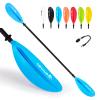 Abahub Kayak Paddle, 95 Inch Kayaking Oars for Boating, Canoeing with Extra Paddle Leash, Aluminum Alloy Shaft Blue Plastic Blade view 1