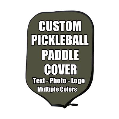 iPrint Custom Pickle Ball Paddles Cover with Your Image Photo Text or Logo, Personalized Paddles Covers Sleeves Fits Most Rackets, 8.26 x 11.61 inch, Military Green