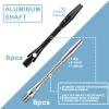 24 Pieces Aluminum Dart Shafts Shafts for Darts Steel Tip Soft Tip Dart Accessories 1.97 Inches Hard Metal Dart Stems with Rubber O Rings Darts Sharpener for Sports Outdoor Dart Flight (Black, Silver) view 2