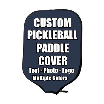 iPrint Custom Pickle Ball Paddles Cover with Your Image Photo Text or Logo, Personalized Paddles Covers Sleeves Fits Most Rackets, 8.26 x 11.61 inch, Navy Blue