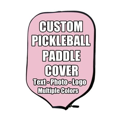 iPrint Custom Pickle Ball Paddles Cover with Your Image Photo Text or Logo, Personalized Paddles Covers Sleeves Fits Most Rackets, 8.26 x 11.61 inch, Pink