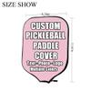 iPrint Custom Pickle Ball Paddles Cover with Your Image Photo Text or Logo, Personalized Paddles Covers Sleeves Fits Most Rackets, 8.26 x 11.61 inch, Pink view 3