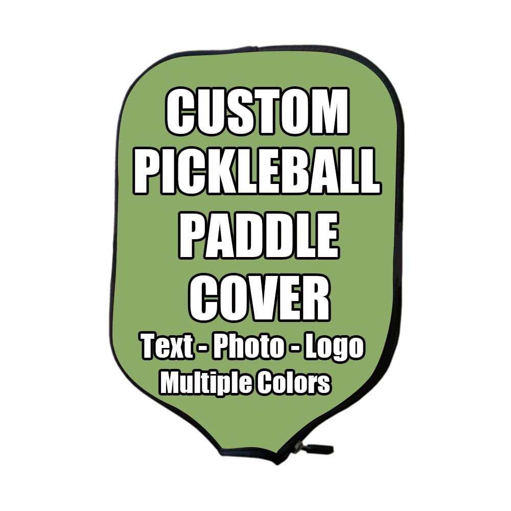 iPrint Custom Pickle Ball Paddles Cover with Your Image Photo Text or Logo, Personalized Paddles Covers Sleeves Fits Most Rackets, 8.26 x 11.61 inch, Kiwi