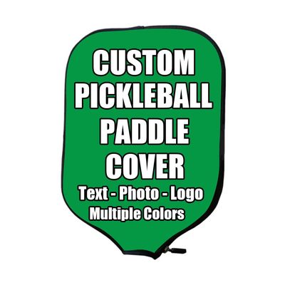 iPrint Custom Pickle Ball Paddles Cover with Your Image Photo Text or Logo, Personalized Paddles Covers Sleeves Fits Most Rackets, 8.26 x 11.61 inch, Irish Green