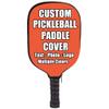 iPrint Custom Pickle Ball Paddles Cover with Your Image Photo Text or Logo, Personalized Paddles Covers Sleeves Fits Most Rackets, 8.26 x 11.61 inch, Orange view 2