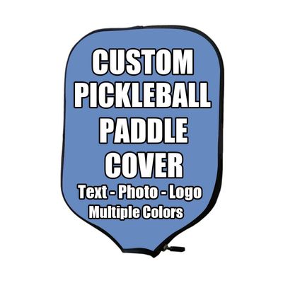 iPrint Custom Pickle Ball Paddles Cover with Your Image Photo Text or Logo, Personalized Paddles Covers Sleeves Fits Most Rackets, 8.26 x 11.61 inch, Carolina Blue
