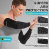Padded Arm Sleeves 2 Pack, Elbow Forearm Crashproof Pads for Football Basketball Volleyball Soccer view 2