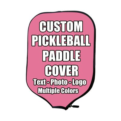 iPrint Custom Pickle Ball Paddles Cover with Your Image Photo Text or Logo, Personalized Paddles Covers Sleeves Fits Most Rackets, 8.26 x 11.61 inch, Azalea