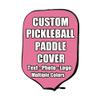 iPrint Custom Pickle Ball Paddles Cover with Your Image Photo Text or Logo, Personalized Paddles Covers Sleeves Fits Most Rackets, 8.26 x 11.61 inch, Azalea view 1
