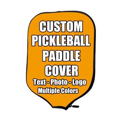 iPrint Custom Pickle Ball Paddles Cover with Your Image Photo Text or Logo, Personalized Paddles Covers Sleeves Fits Most Rackets, 8.26 x 11.61 inch, Gold