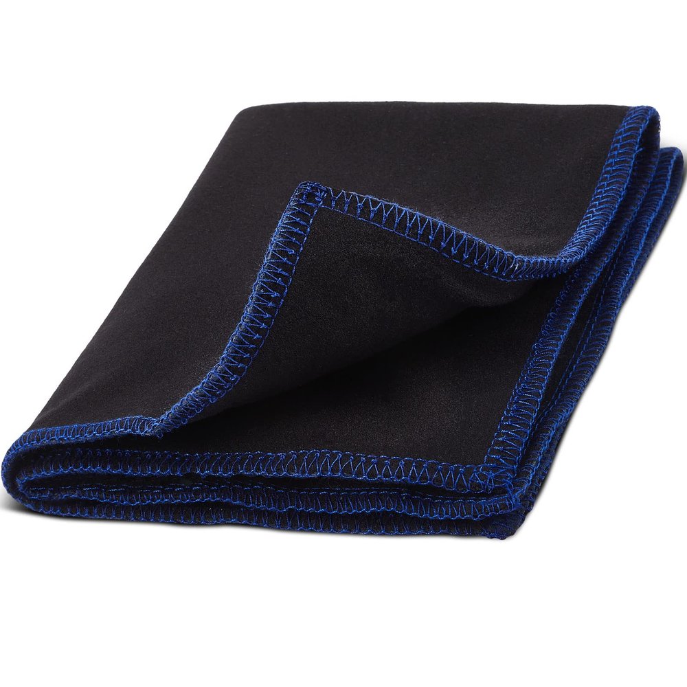 Patelai Bowling Ball Towel Microfiber Bowling Ball Cleaning Pad Rag Leather Towels Wipe Off Cloth Accessories 12 X 10 Inches(Black)