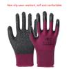 FUFU Gloves 12 Pairs of Purple Latex Coated Work Gloves, Suitable for Construction, Gardening, Cleaning, Construction, Fishing, Hiking, Cycling view 3