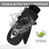 GOXUNYUAN Gloves for Kids,Waterproof Winter Snow Ski Glove with Reflective Stripe for Children Snowboard Boys Girls 3-5T (Black) view 4