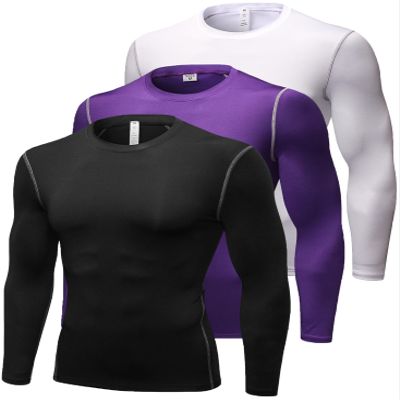 Compression Shirt Men Long Sleeve Thermal Workout Shirts Athletic Basketball Base Layer Undershirts Sports Top