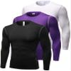Compression Shirt Men Long Sleeve Thermal Workout Shirts Athletic Basketball Base Layer Undershirts Sports Top view 1